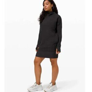 Lululemon Ribbed "Call For Cozy" Mock-neck Sweatshirt Dress 12